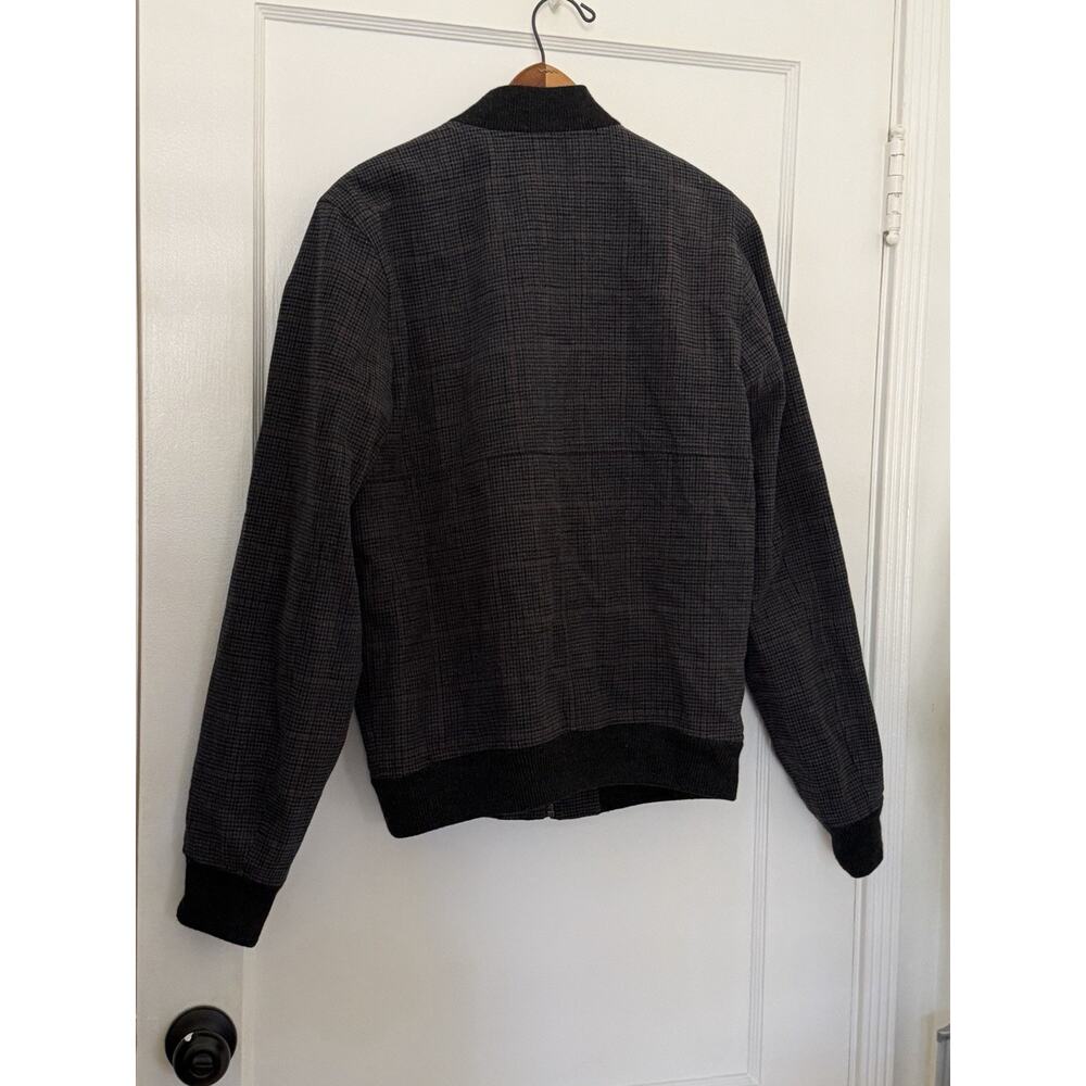 APC Louis W Men's Bomber Jacket Grey Houndstooth Japan Sz XS Small Oversized - Picture 3 of 7